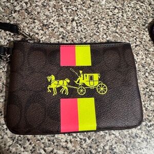 Coach Brown and Black Wristlet